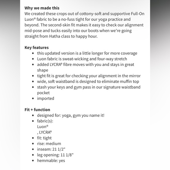 LULULEMON Wunder Under Crop Leggings size 6 - Picture 11 of 11